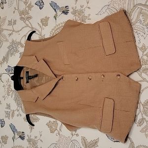 Lauren Ralph Lauren Tan Houndstooth Vest Size 12